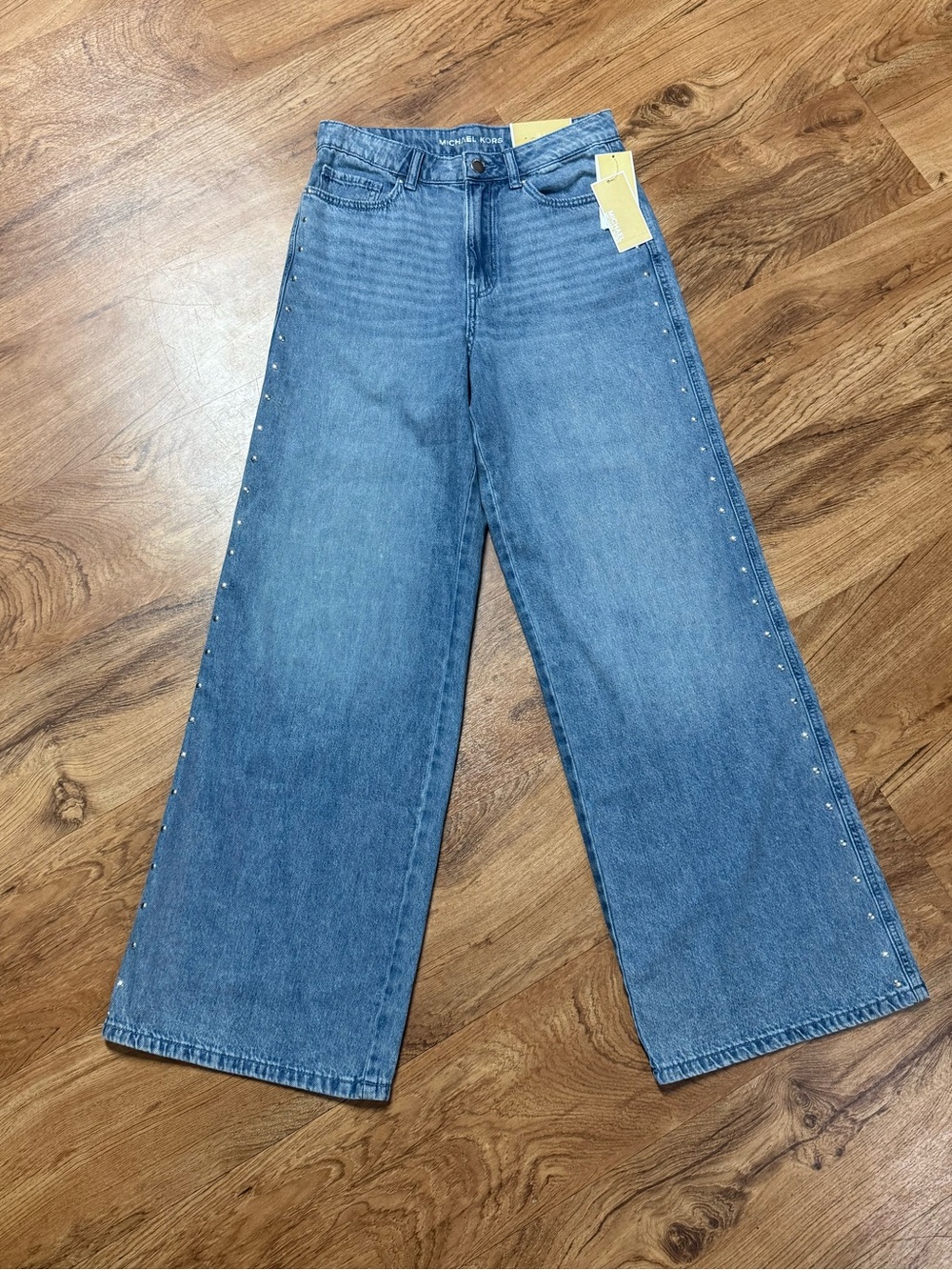 Michael Kors Wide Leg High Rise Jeans - Picture 2 of 11
